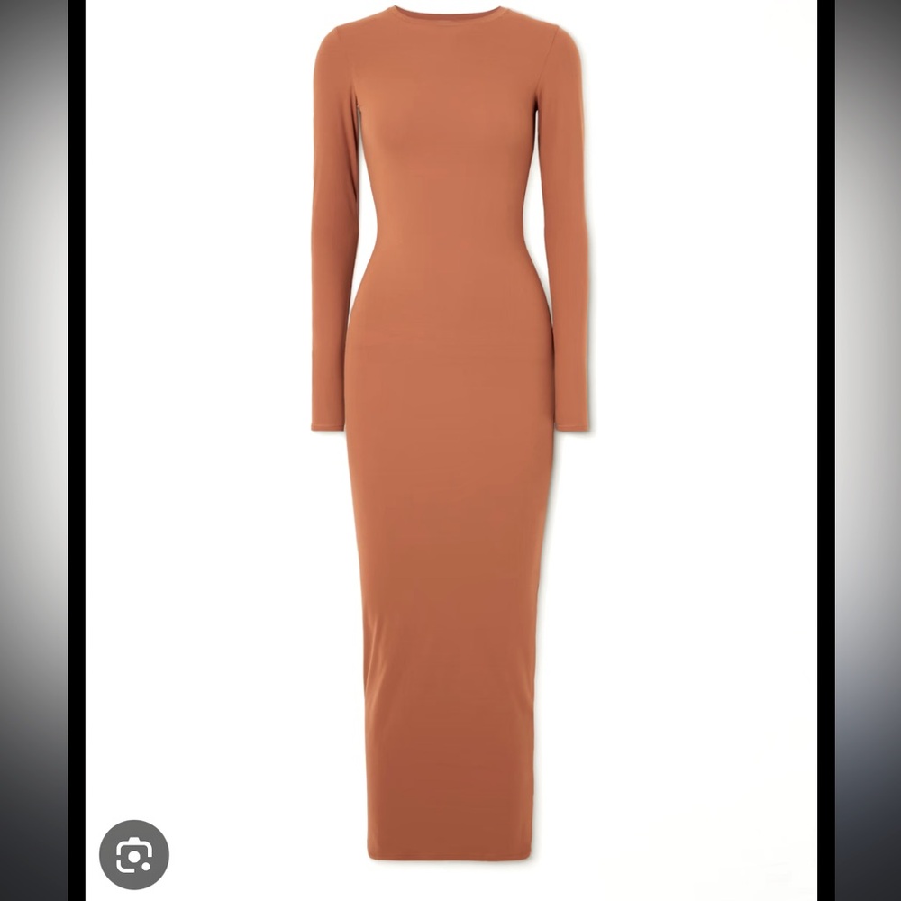 SKIMS FITS EVERYBODY LONG SLEEVE CREWNECK DRESS NWT